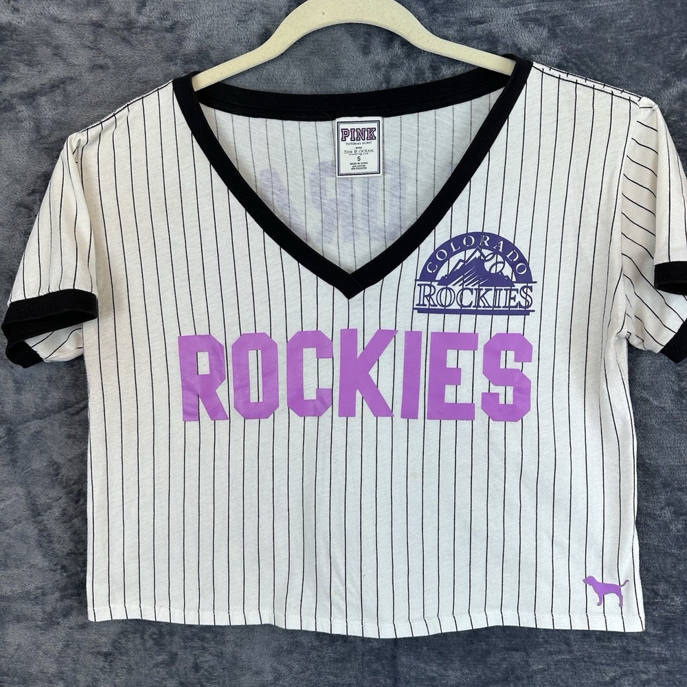Victoria Secret Pink MLB Colorado Rockies Tee Shirt or PJ'S Size Small
